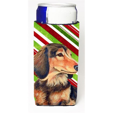 USA Flag & Dachshund Koozie For Slim Cans - Insulator For Michelob Ultra, Starbucks Refreshers & More